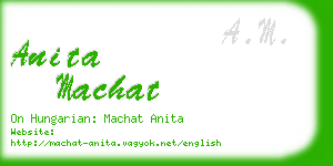 anita machat business card